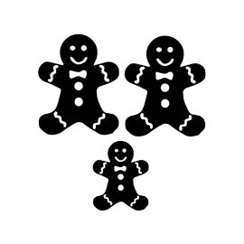 Ginger bread abstract black design