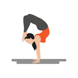 Girl doing yoga pose vector