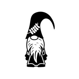 Gnomes black abstract cute for Christmas vector