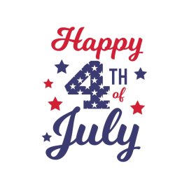 Happy 4th July independence day of America vector