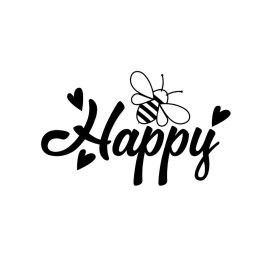 Happy bumble bee cute sticker design