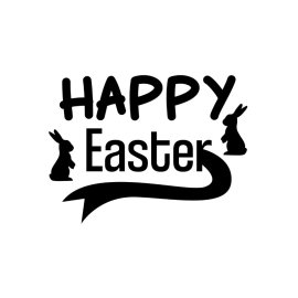 Happy Easter text for easter banners and posters
