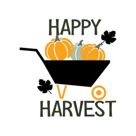 Happy harvest vector fall artwork