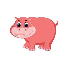 Happy hippopotamus vector illustration