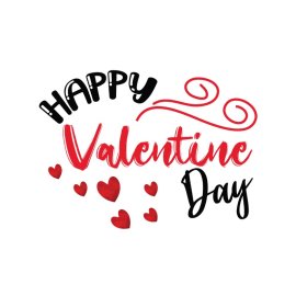 Happy valentines day vector typography