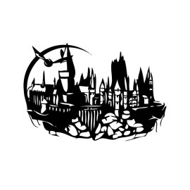 Harry potter Hogwarts silhouette abstract scenery