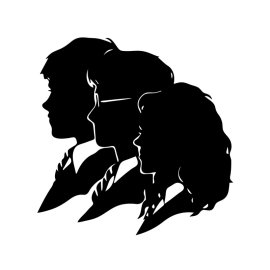 Harry potter three friends silhouette