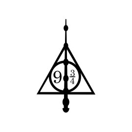 Harry potter wall clock black vector
