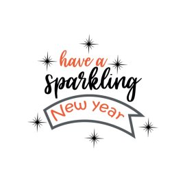Have a sparkling new year vector postcards
