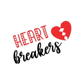 Heart breakers with broken hearts vector