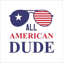 All American dude vector aviator glasses usa flag design, SVG file, PNG file, EPS file