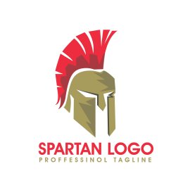 Abstract Golden Spartan Logo Design