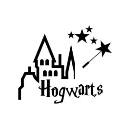Hogwarts line drawing vector png
