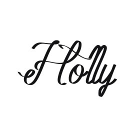 Holly vector lettering for free png