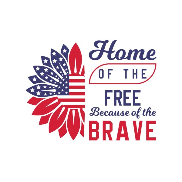 Home Of The Free Because Of The Brave Vector Png Freepng   Home Of The Free Because  Of The Brave Vector 600x 3391 