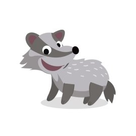 Honey badger vector illustration png