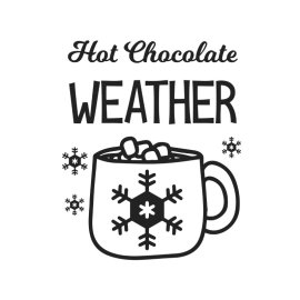 Hot chocolate weather Christmas vector png