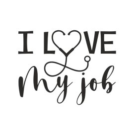 I love my job vector hand made artwork for posters cards png