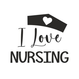 I love nursing vector artwork for posters cards png