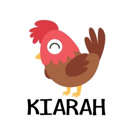 Kiarah cute rooster cartoon illustration png