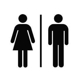 Ladies gents vector gender sign png