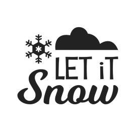 Let it snow Christmas artwork sticker poster design vector png