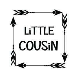 Little cousin customized t-shirt props vector png
