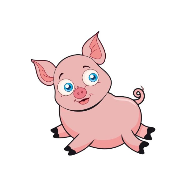 Little fat pig cartoon illustration png - Free Png Images