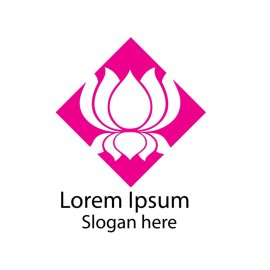 Lotus silhouette vector logo design png