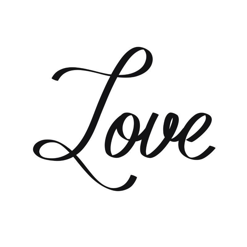 Love lettering vector png - Free Png Images