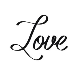 Love lettering vector png