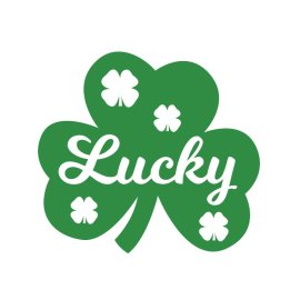 Lucky clover leaf Patrick day vector
