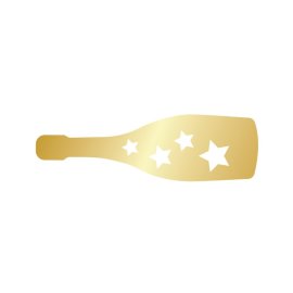 Luxury golden celebration wine bottle vector