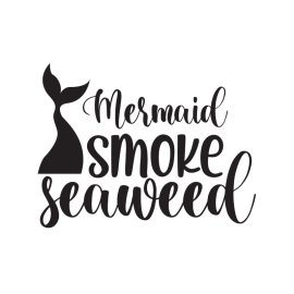 Mermaid smoke seaweed vector with mermaid tail t-shirt design png