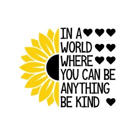 Motivational quote with sunflower design free vector for cards png