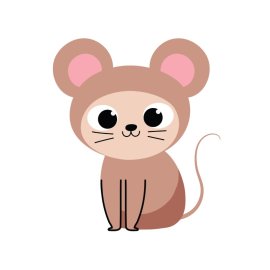 Mouse vector cartoon style png