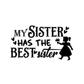 My sister has the best sister siblings t-shirt design vector