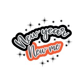 New year new me vector printing artwork