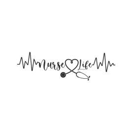 Nurse life pulse rate stethoscope vector artwork for hospital posters
