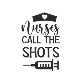 Nurses call the shots free vector poster stickers and cards
