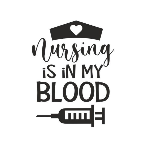 Syringe Lettering Nursing is in my blood syringe vector lettering artwork posters - freepng