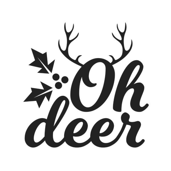 Oh deer Christmas artwork vector - freepng