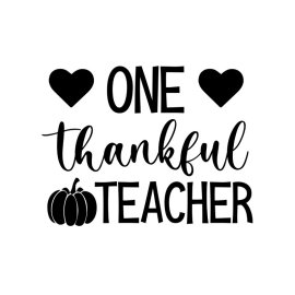 One thankful teacher free png vector design