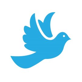 Bird silhouette png blue color vector design