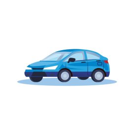 Car illustration, Blue car vector illustration png