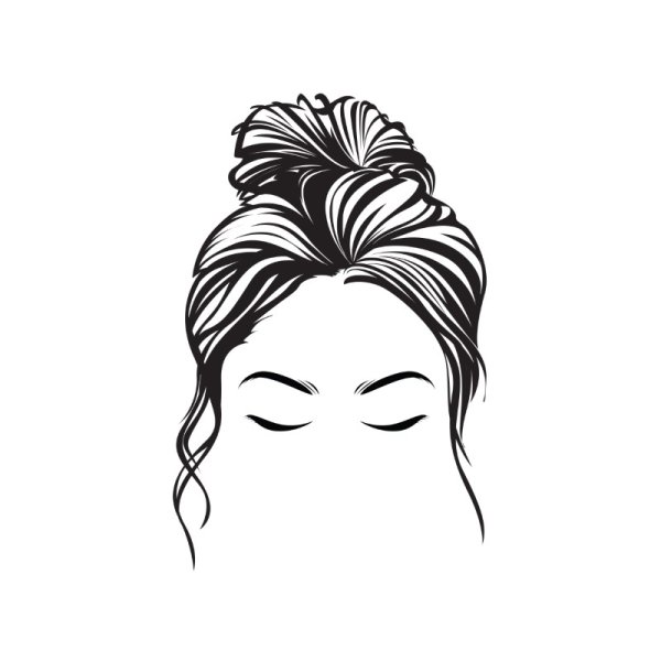 Messy bun png vector for hair salon - freepng