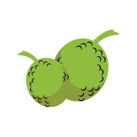 Breadfruit png vector flat simple style