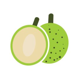 Breadfruit slice png green color fruit vector