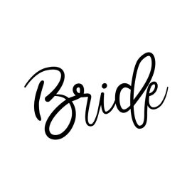 Bride png script typography vector for t-shirt design
