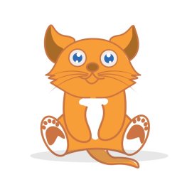 Cartoon cat funny png vector